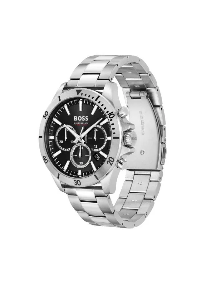 BOSS  Troper Collection Chronograph Quartz Watch For Men With Silver Stainless Steel Bracelet - 1514057 for Men | Best Price UAE